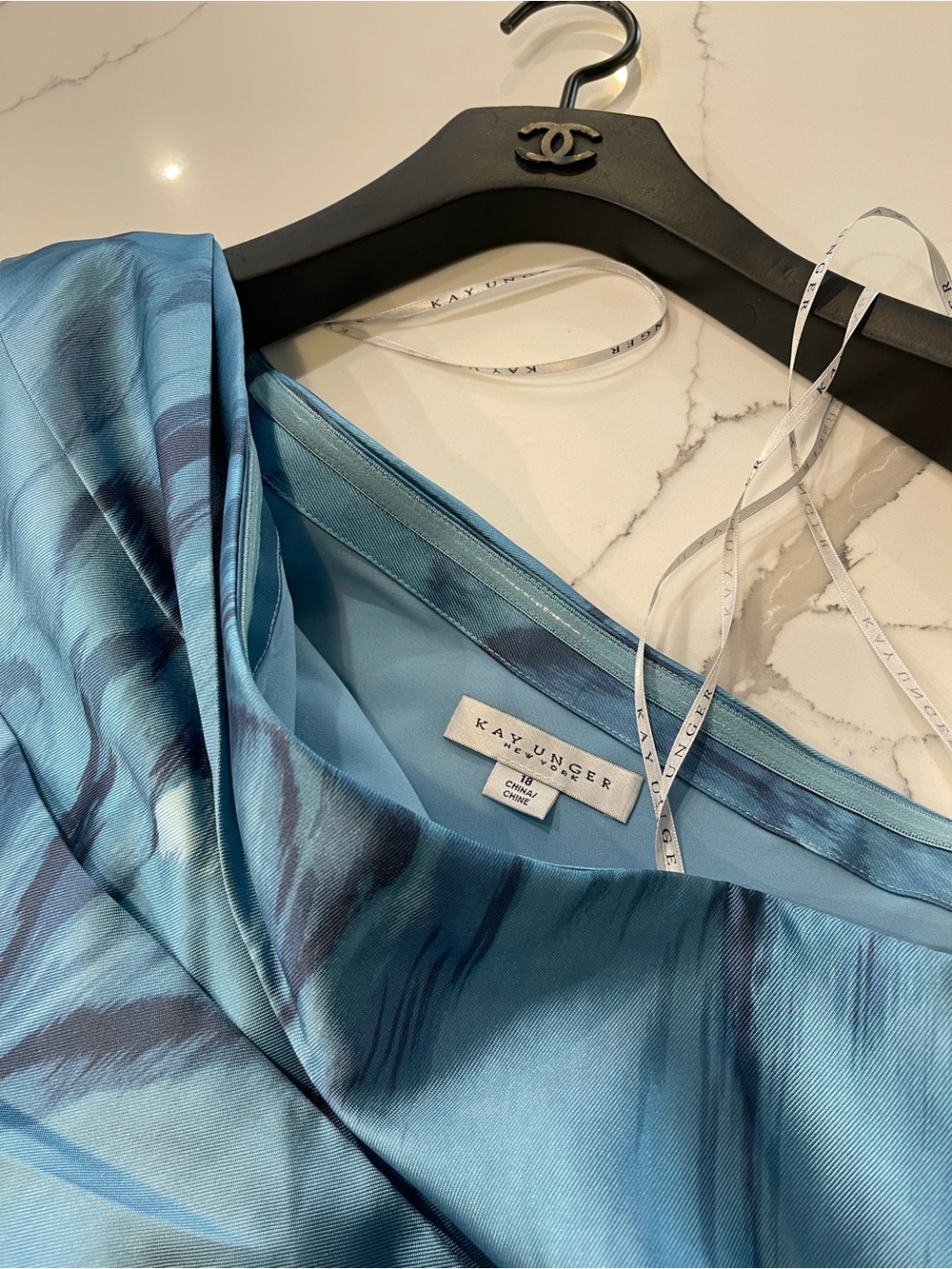 NEW KAY UNGER Faith Gown in Spring Aqua Size 18 - Picture 14 of 15